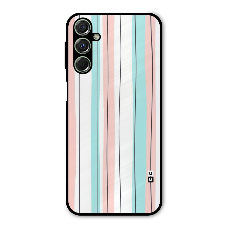 Pastel Tri Stripes Metal Back Case for Galaxy M34