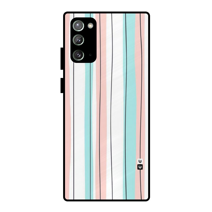 Pastel Tri Stripes Metal Back Case for Galaxy Note 20