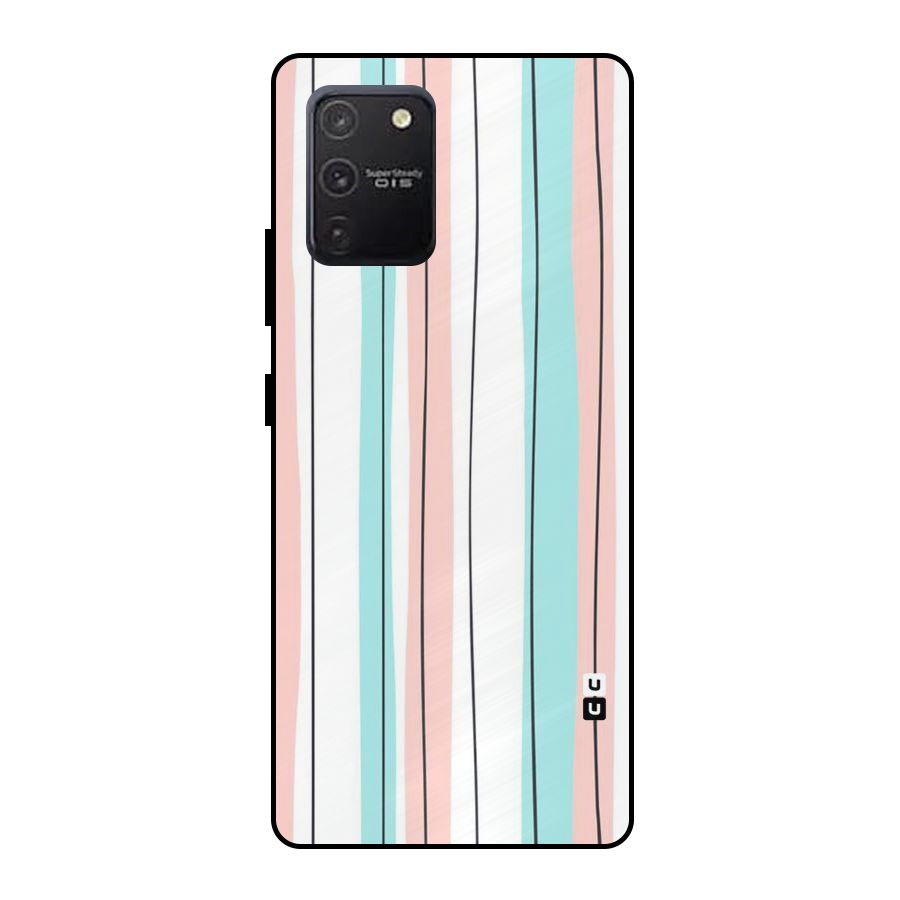 Pastel Tri Stripes Metal Back Case for Galaxy S10 Lite
