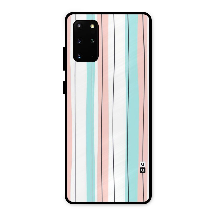 Pastel Tri Stripes Metal Back Case for Galaxy S20 Plus