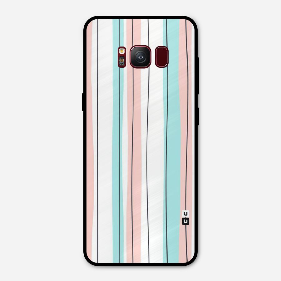 Pastel Tri Stripes Metal Back Case for Galaxy S8