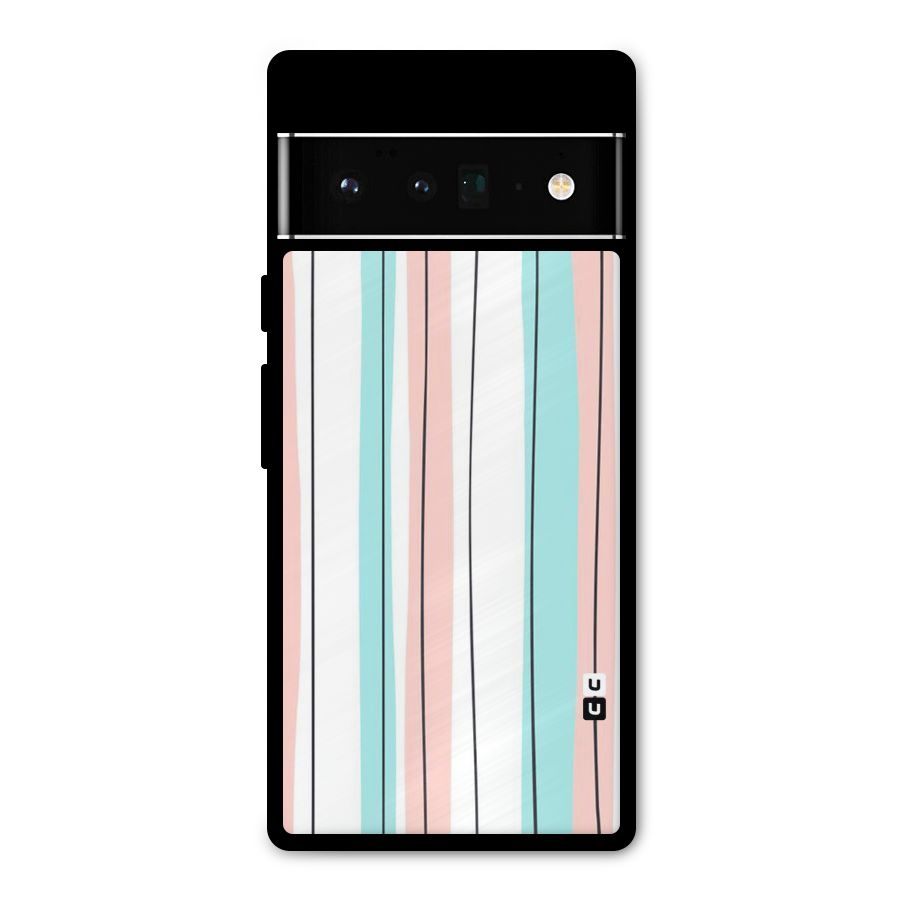 Pastel Tri Stripes Metal Back Case for Google Pixel 6 Pro