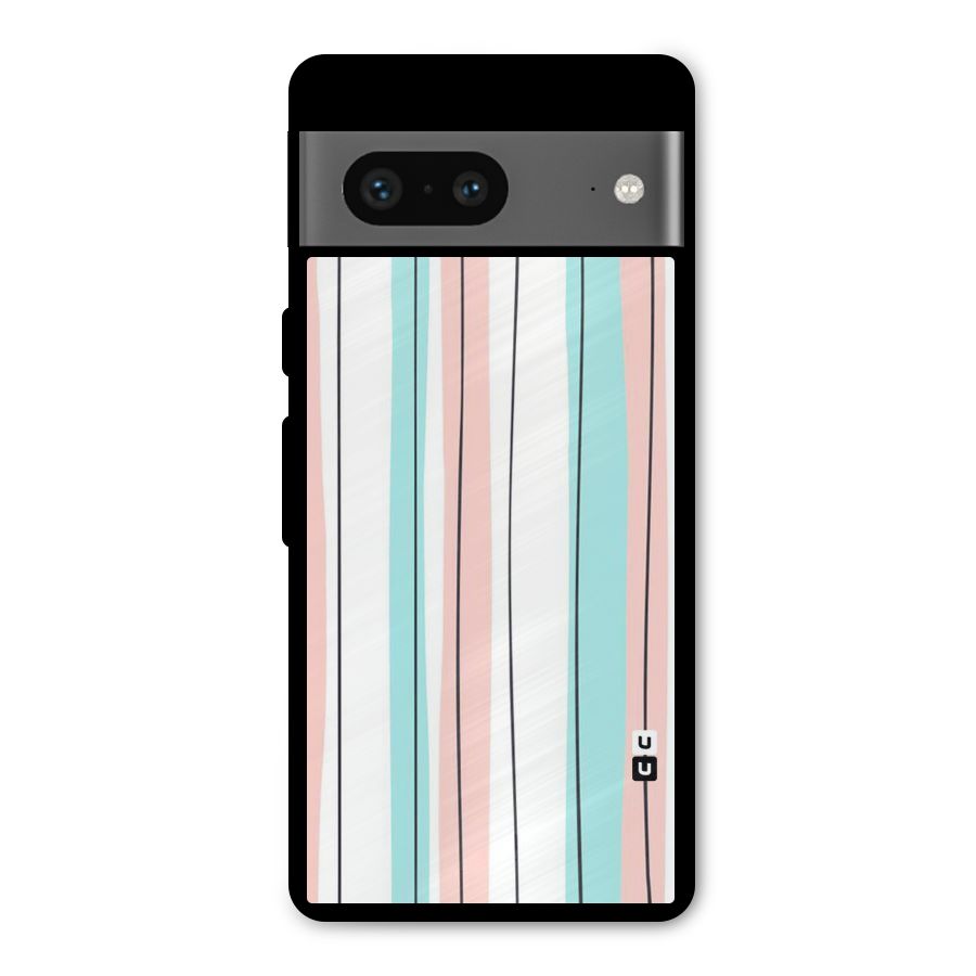 Pastel Tri Stripes Metal Back Case for Google Pixel 7