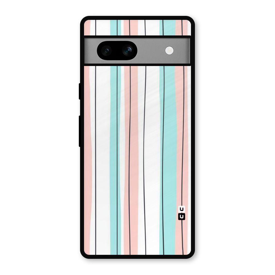 Pastel Tri Stripes Metal Back Case for Google Pixel 7a