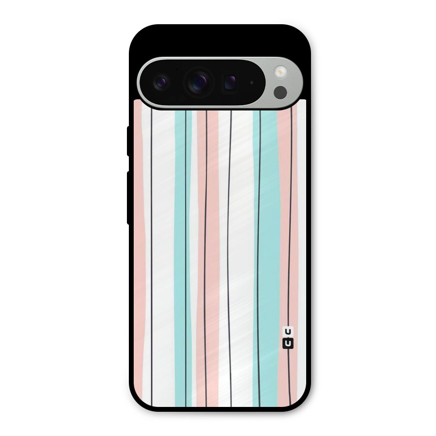 Pastel Tri Stripes Metal Back Case for Google Pixel 9 Pro XL