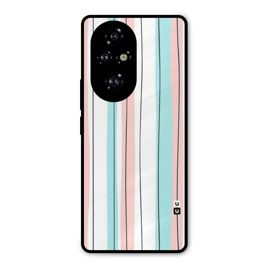 Pastel Tri Stripes Metal Back Case for Honor 200 Pro