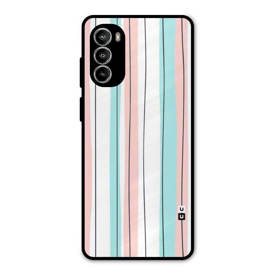Pastel Tri Stripes Metal Back Case for Moto G52