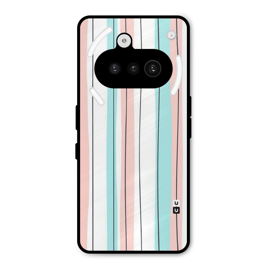 Pastel Tri Stripes Metal Back Case for Nothing Phone 3a