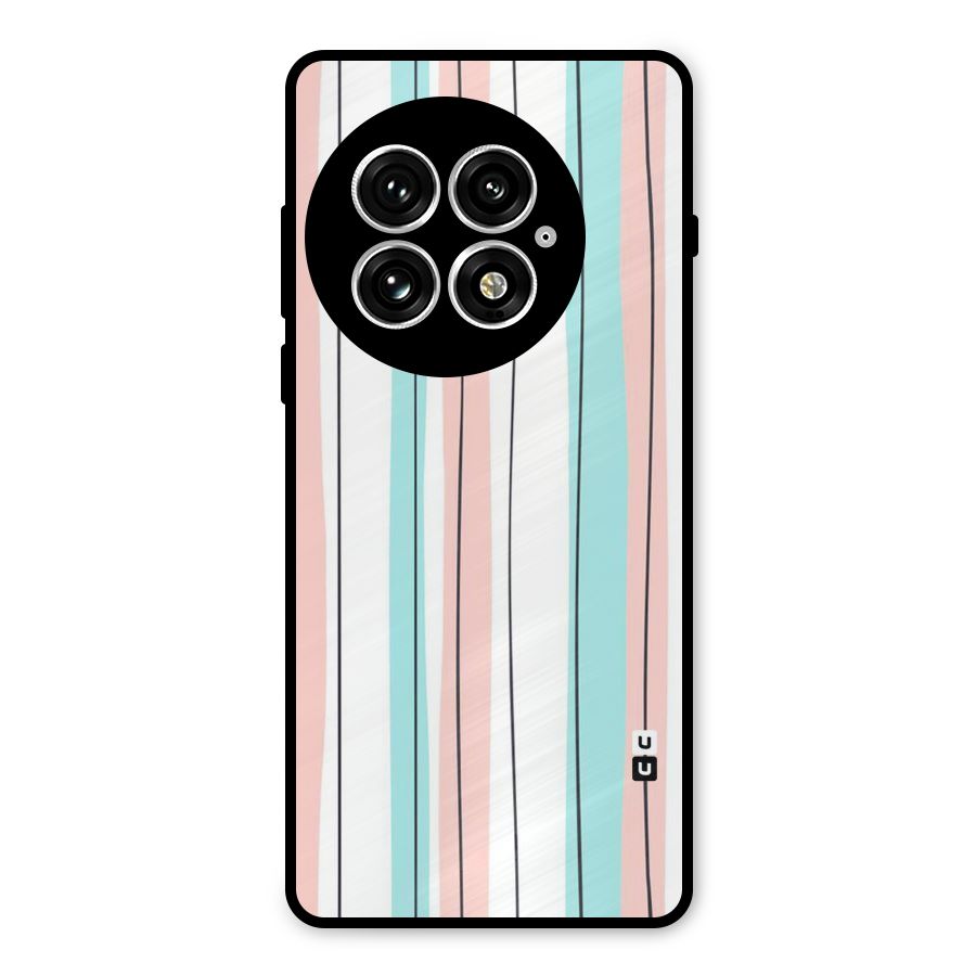 Pastel Tri Stripes Metal Back Case for OnePlus 13