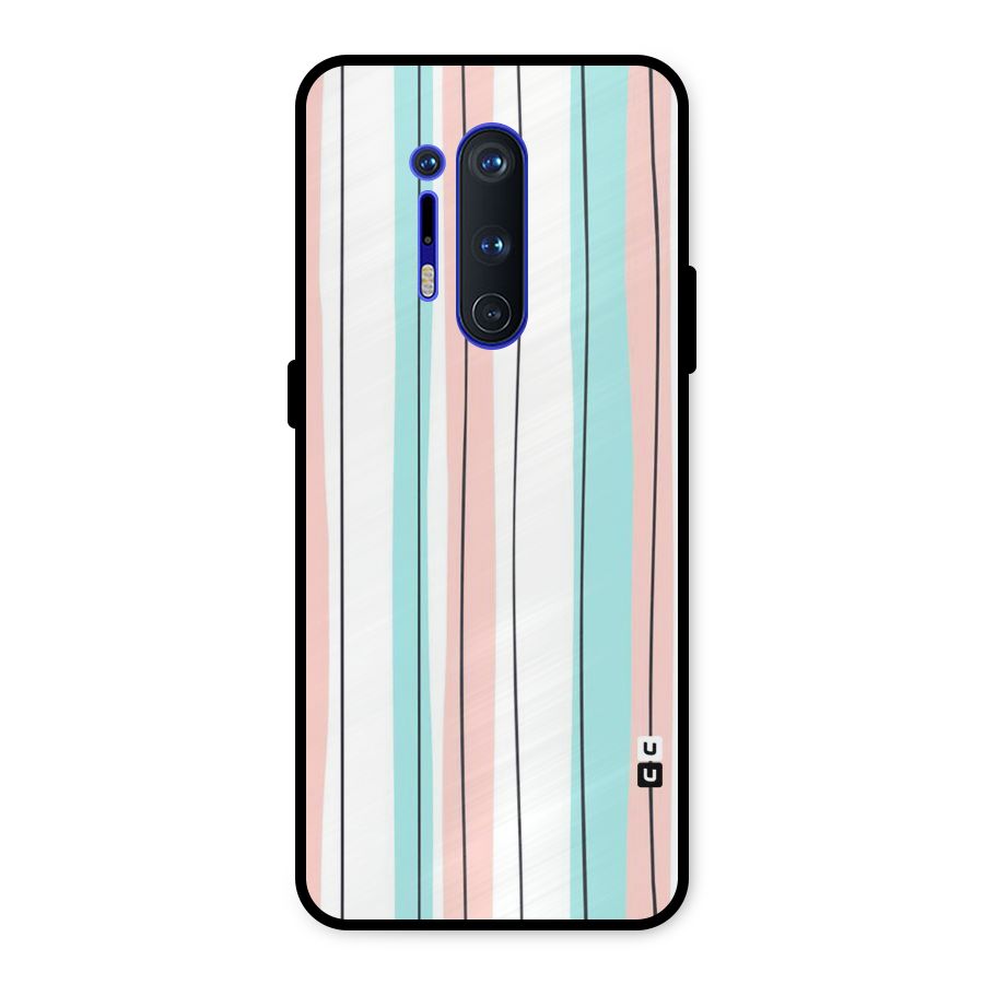 Pastel Tri Stripes Metal Back Case for OnePlus 8 Pro