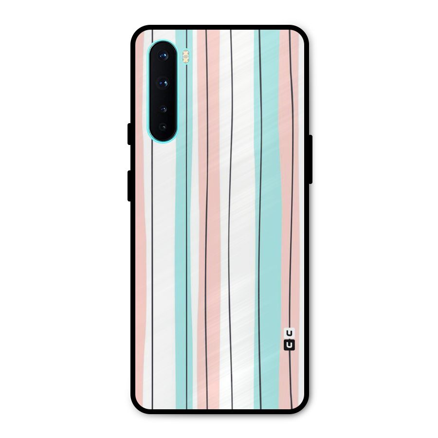 Pastel Tri Stripes Metal Back Case for OnePlus Nord