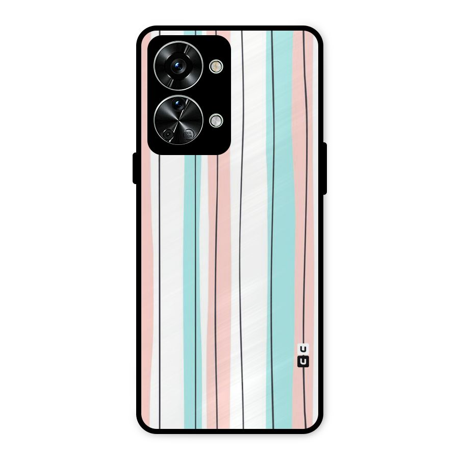 Pastel Tri Stripes Metal Back Case for OnePlus Nord 2T