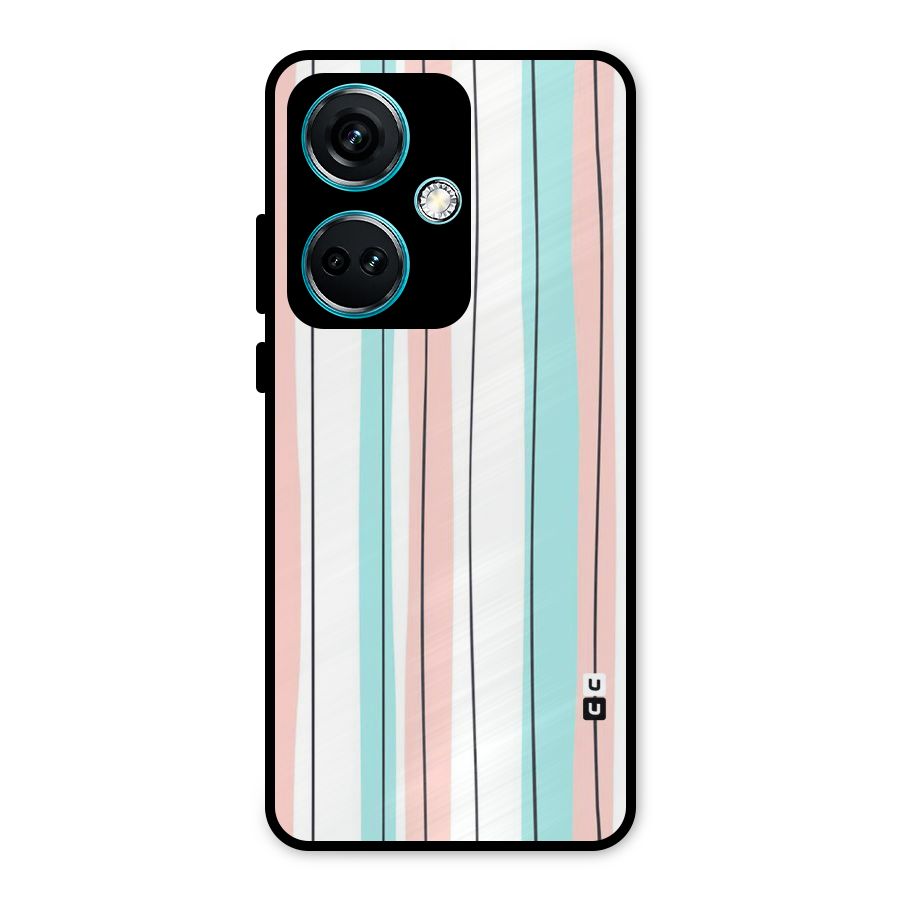 Pastel Tri Stripes Metal Back Case for OnePlus Nord CE 3 5G