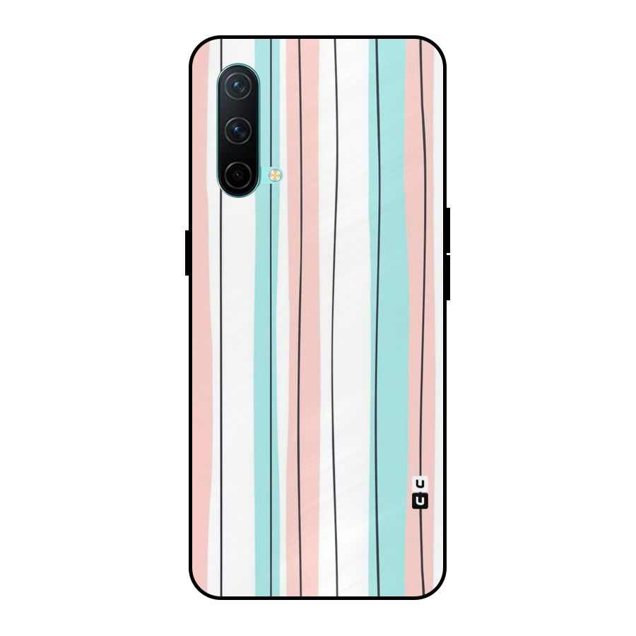 Pastel Tri Stripes Metal Back Case for OnePlus Nord CE 5G