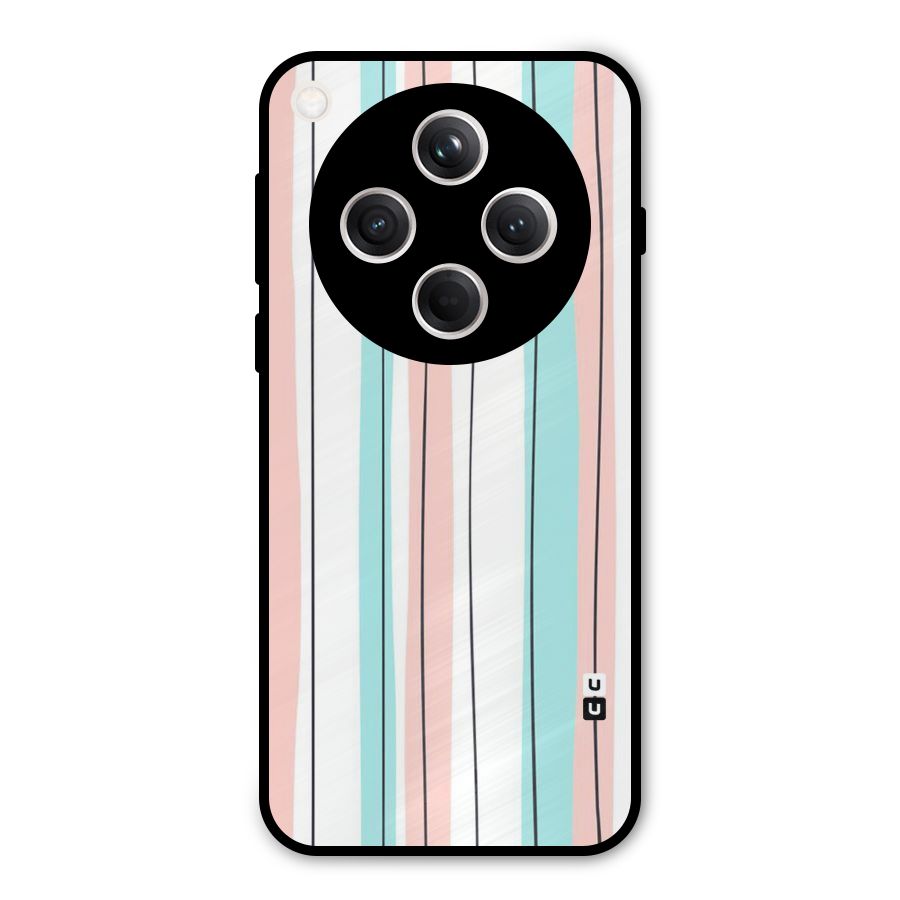 Pastel Tri Stripes Metal Back Case for Oppo Find X8