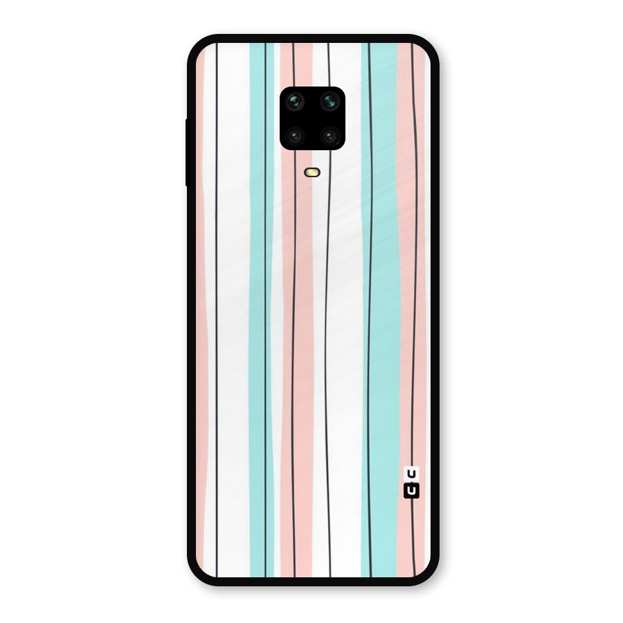 Pastel Tri Stripes Metal Back Case for Poco M2 Pro