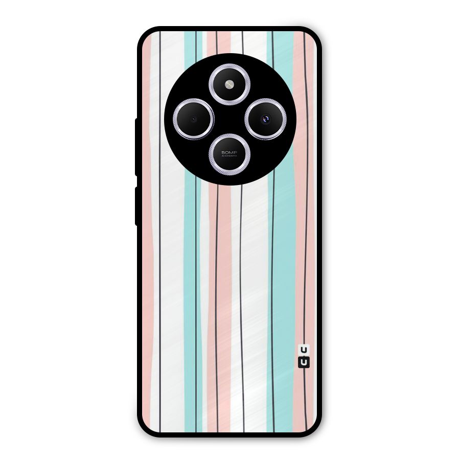 Pastel Tri Stripes Metal Back Case for Poco M7