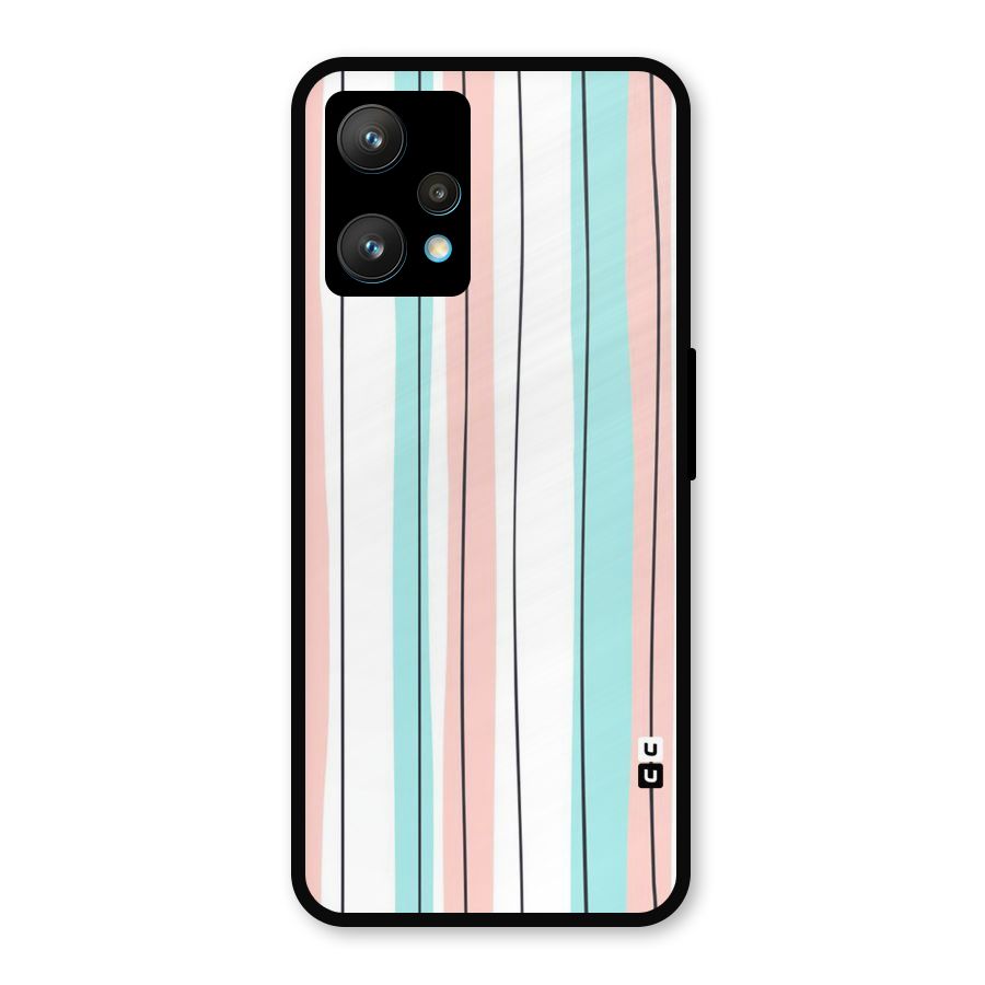 Pastel Tri Stripes Metal Back Case for Realme 9