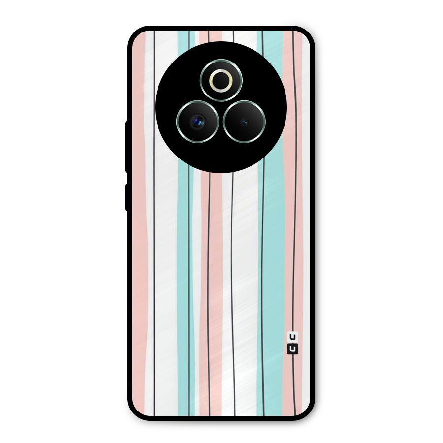 Pastel Tri Stripes Metal Back Case for Realme P3 Pro