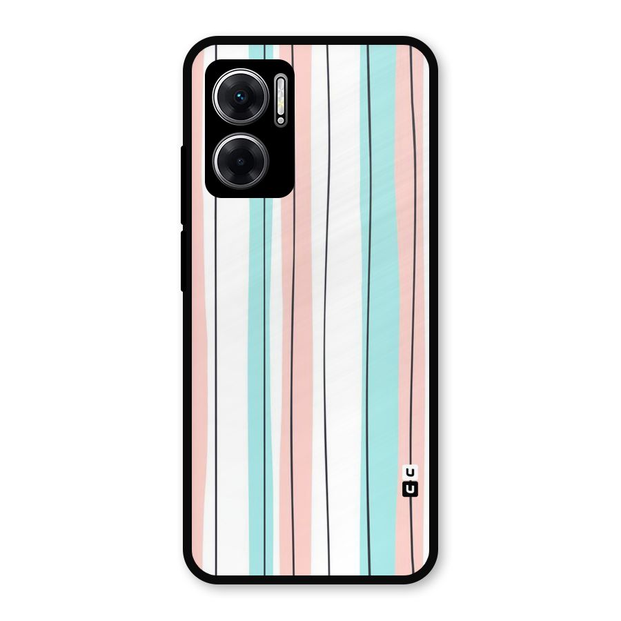 Pastel Tri Stripes Metal Back Case for Redmi 11 Prime 5G
