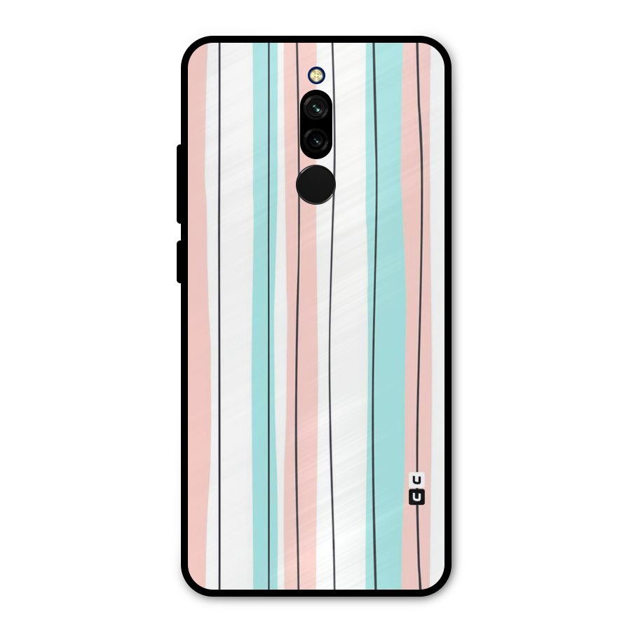 Pastel Tri Stripes Metal Back Case for Redmi 8