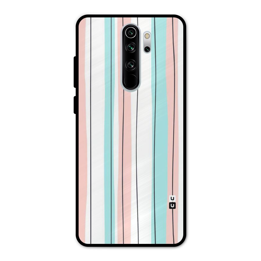 Pastel Tri Stripes Metal Back Case for Redmi Note 8 Pro