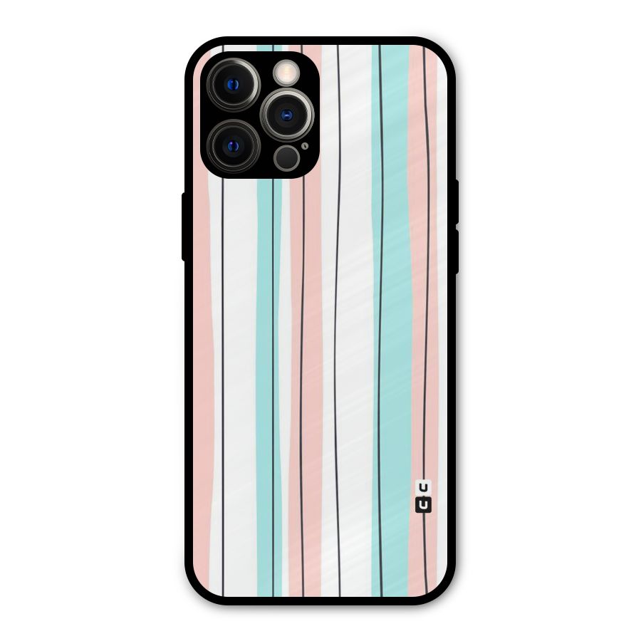 Pastel Tri Stripes Metal Back Case for iPhone 12 Pro Max