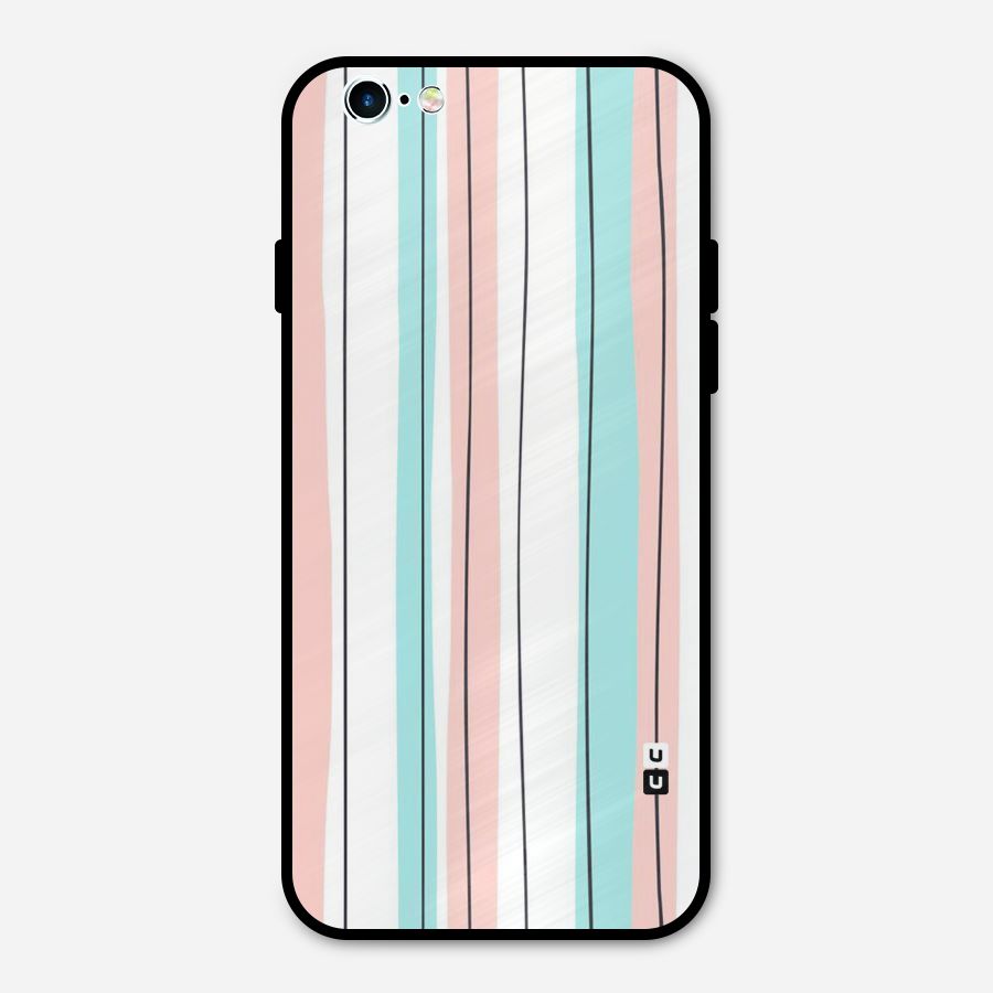 Pastel Tri Stripes Metal Back Case for iPhone 6 6s