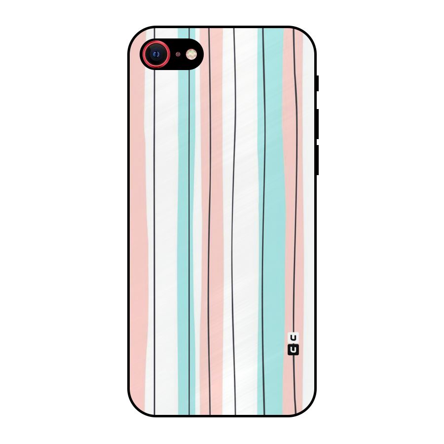 Pastel Tri Stripes Metal Back Case for iPhone 7
