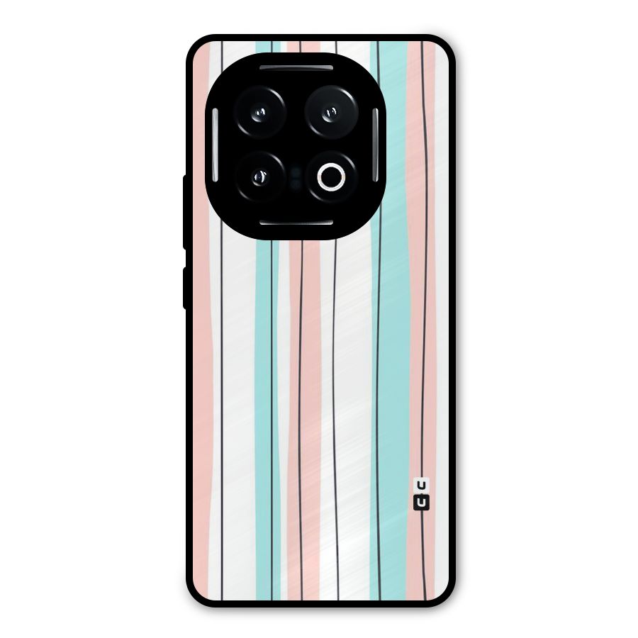 Pastel Tri Stripes Metal Back Case for iQOO 13