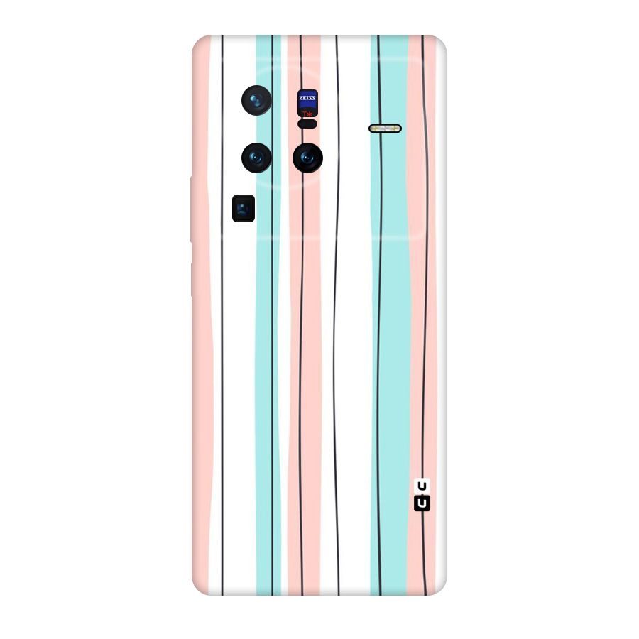 Pastel Tri Stripes Original Polycarbonate Back Case for Vivo X80