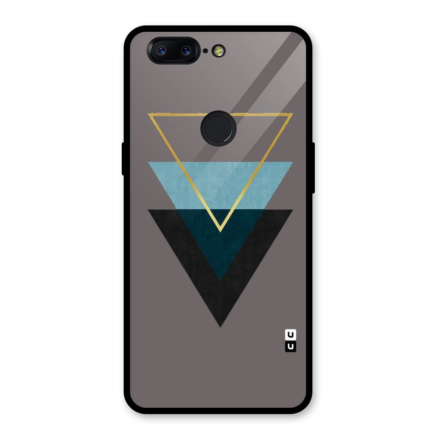 Pastel Triangle Glass Back Case for OnePlus 5T