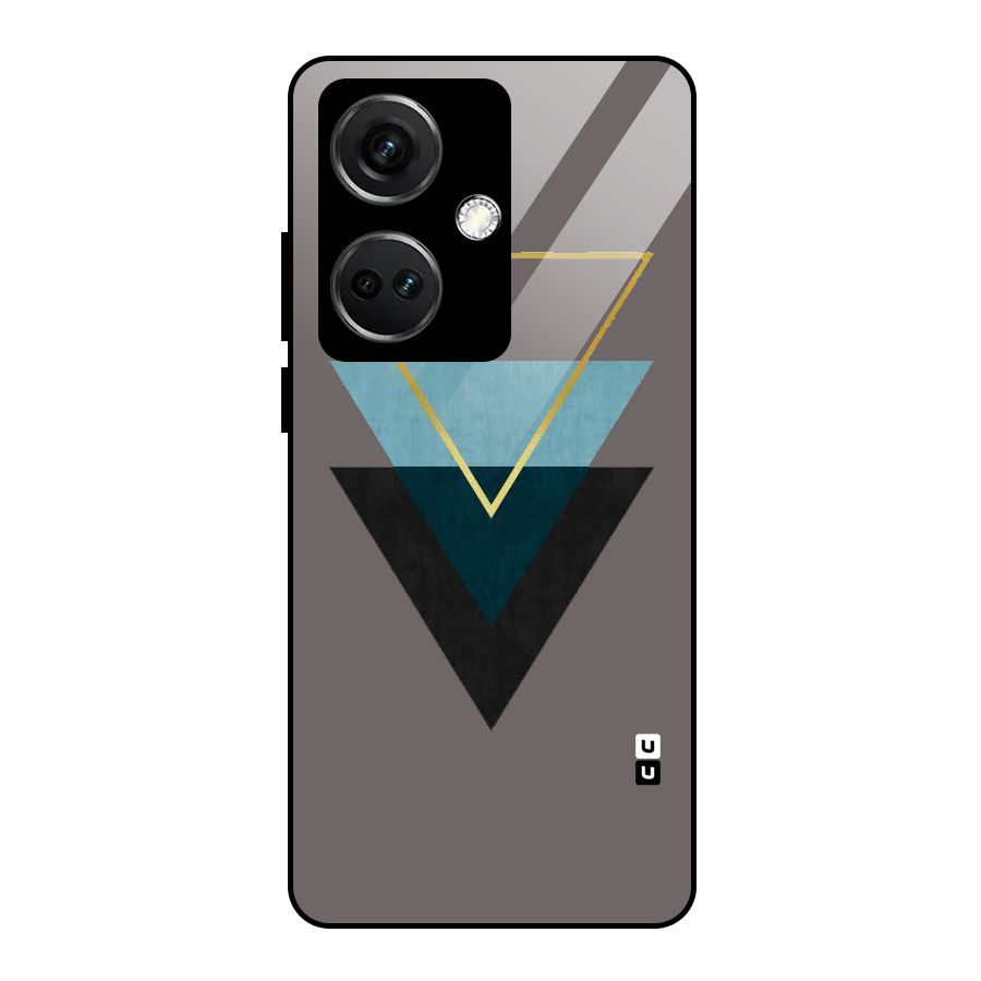 Pastel Triangle Glass Back Case for OnePlus Nord CE 3 5G
