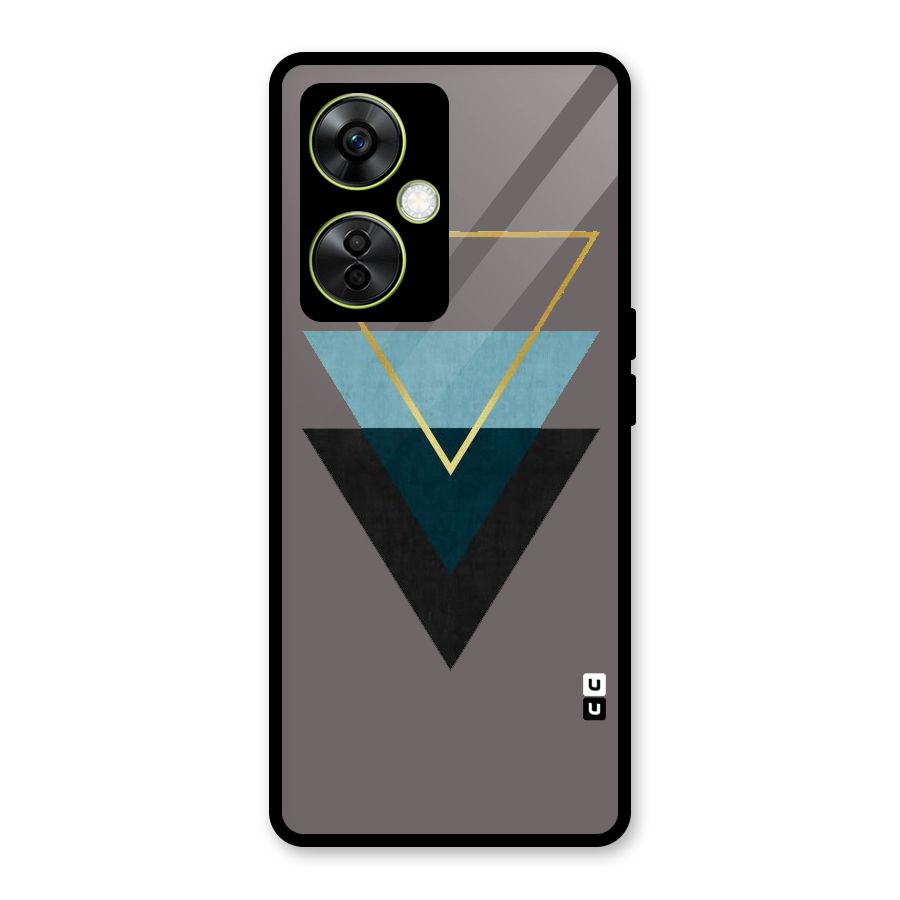 Pastel Triangle Glass Back Case for OnePlus Nord CE 3 Lite