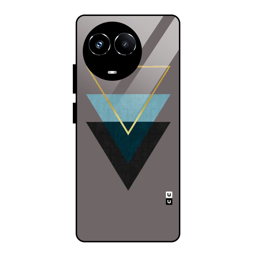 Pastel Triangle Glass Back Case for Realme 11X