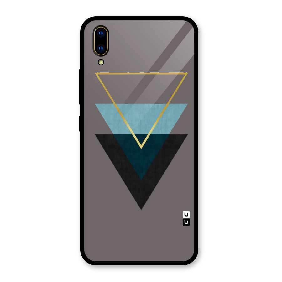 Pastel Triangle Glass Back Case for Vivo V11 Pro