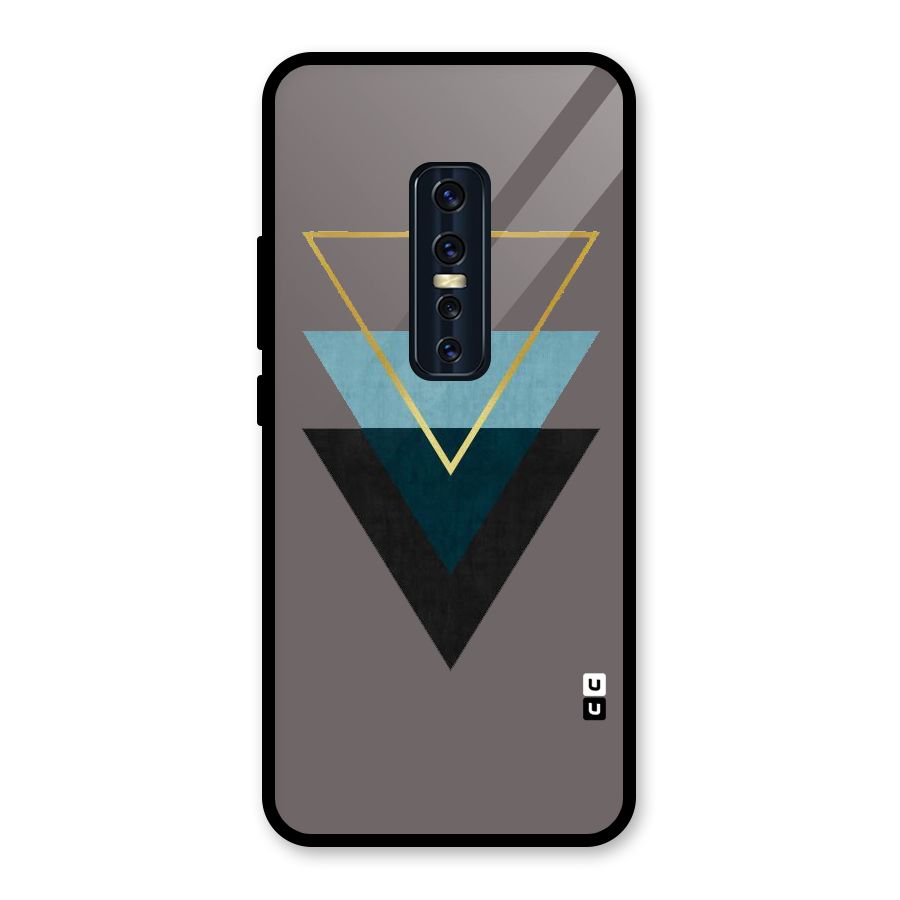 Pastel Triangle Glass Back Case for Vivo V17 Pro