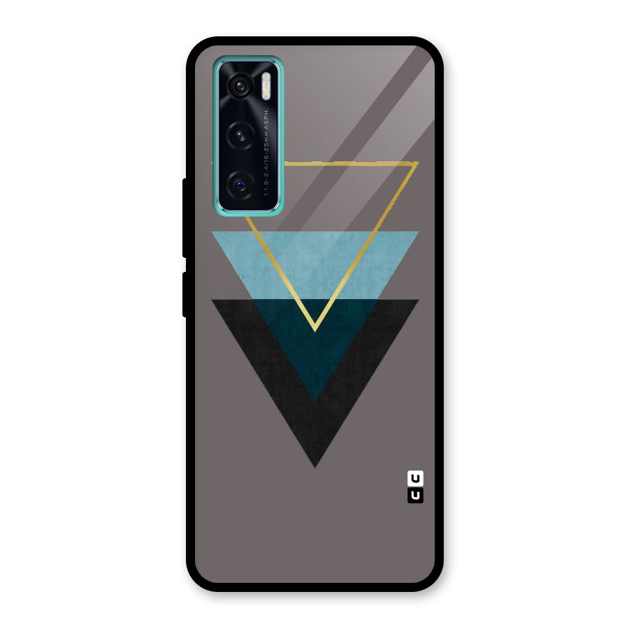 Pastel Triangle Glass Back Case for Vivo V20 SE