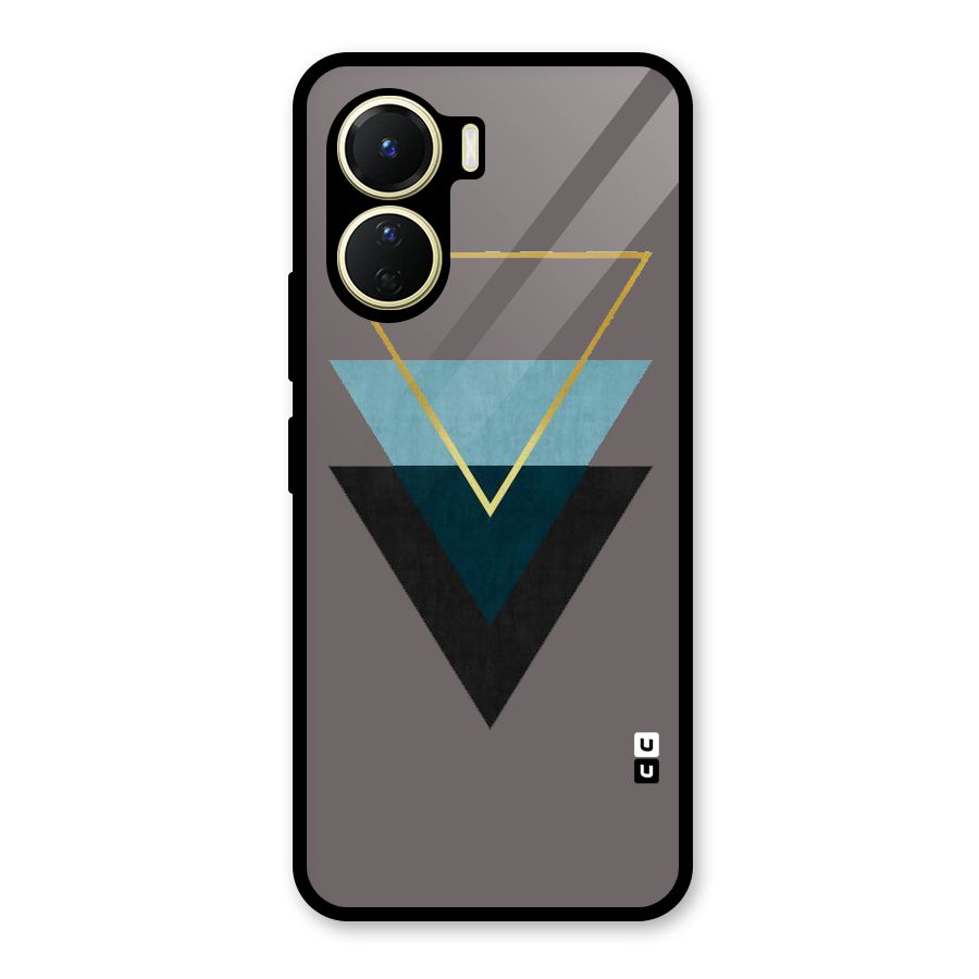 Pastel Triangle Glass Back Case for Vivo Y56