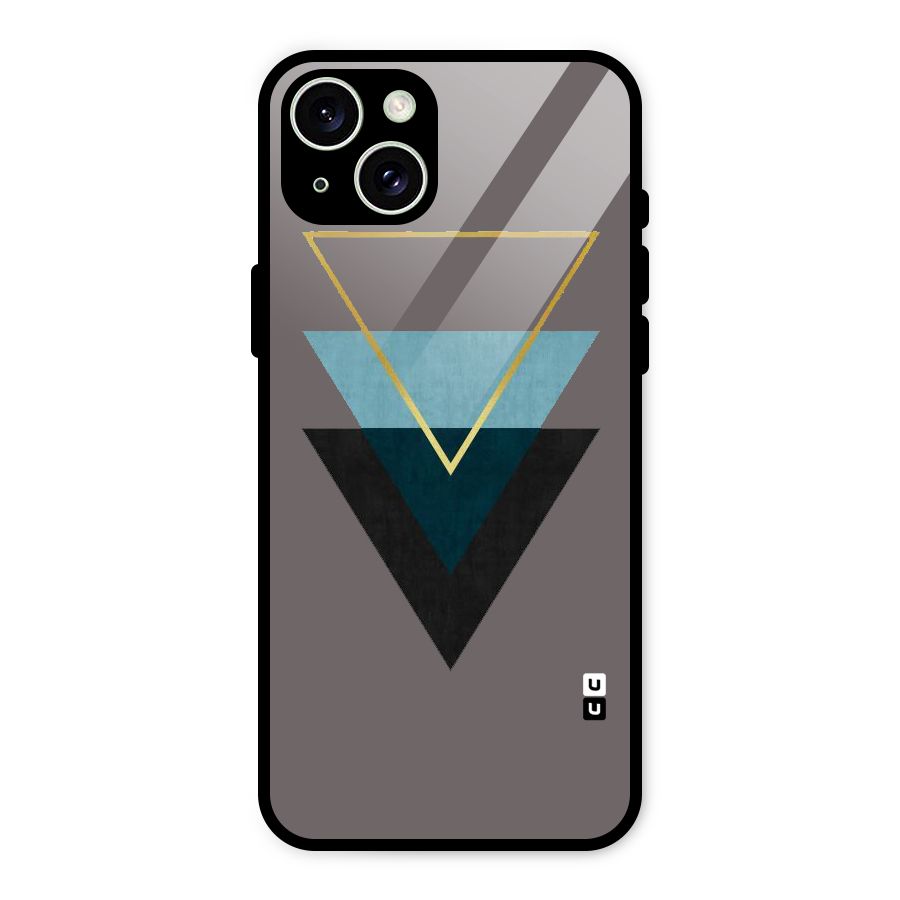 Pastel Triangle Glass Back Case for iPhone 15 Plus