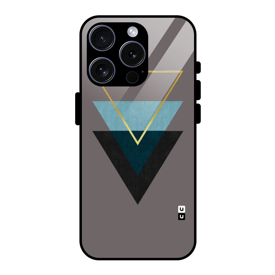 Pastel Triangle Glass Back Case for iPhone 15 Pro