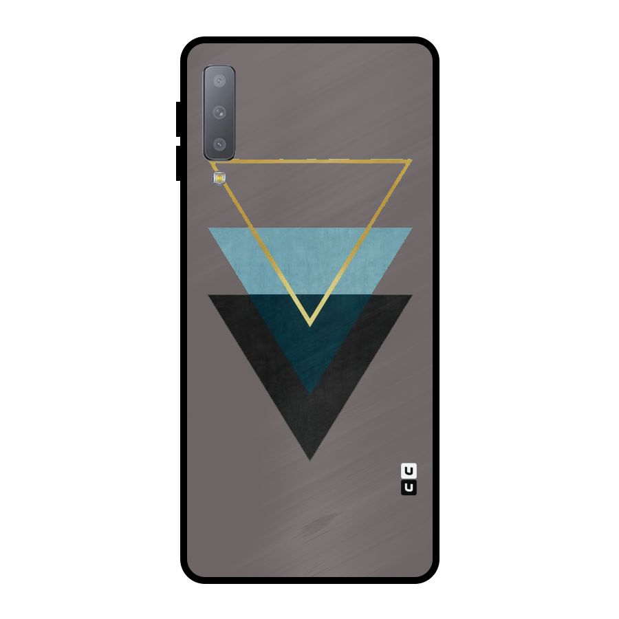 Pastel Triangle Metal Back Case for Galaxy A7 (2018)