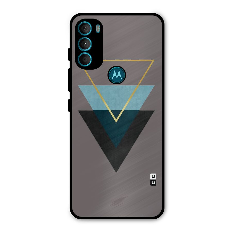 Pastel Triangle Metal Back Case for Moto G71 5G