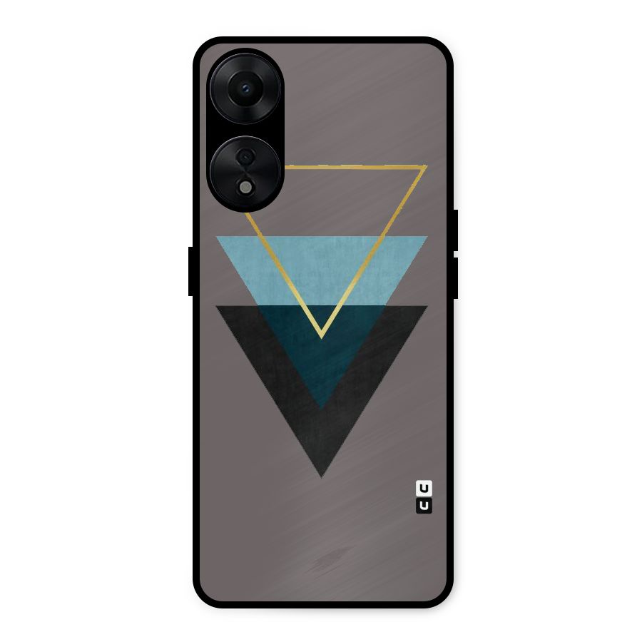 Pastel Triangle Metal Back Case for Oppo A78 5G
