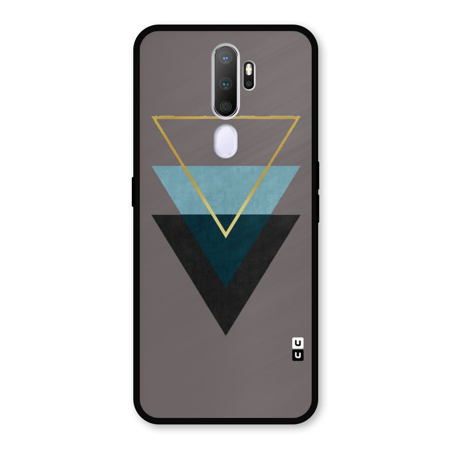 Pastel Triangle Metal Back Case for Oppo A9 (2020)