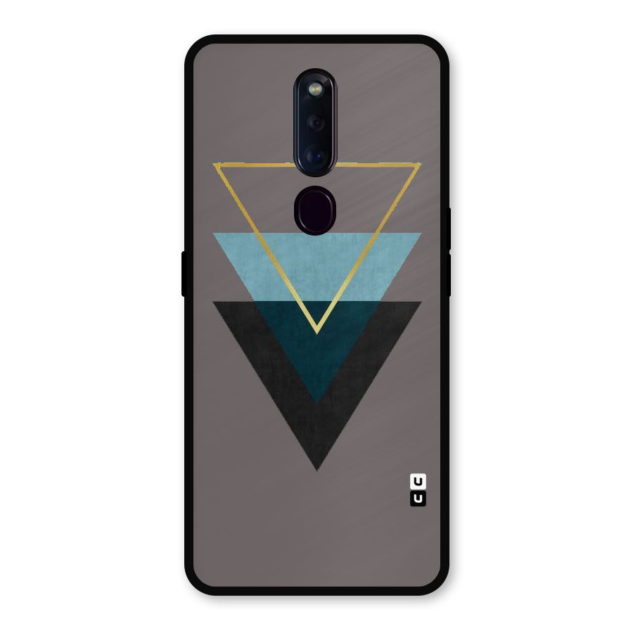 Pastel Triangle Metal Back Case for Oppo F11 Pro