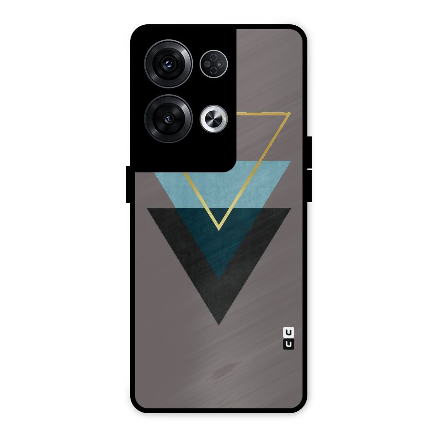 Pastel Triangle Metal Back Case for Oppo Reno8 Pro 5G