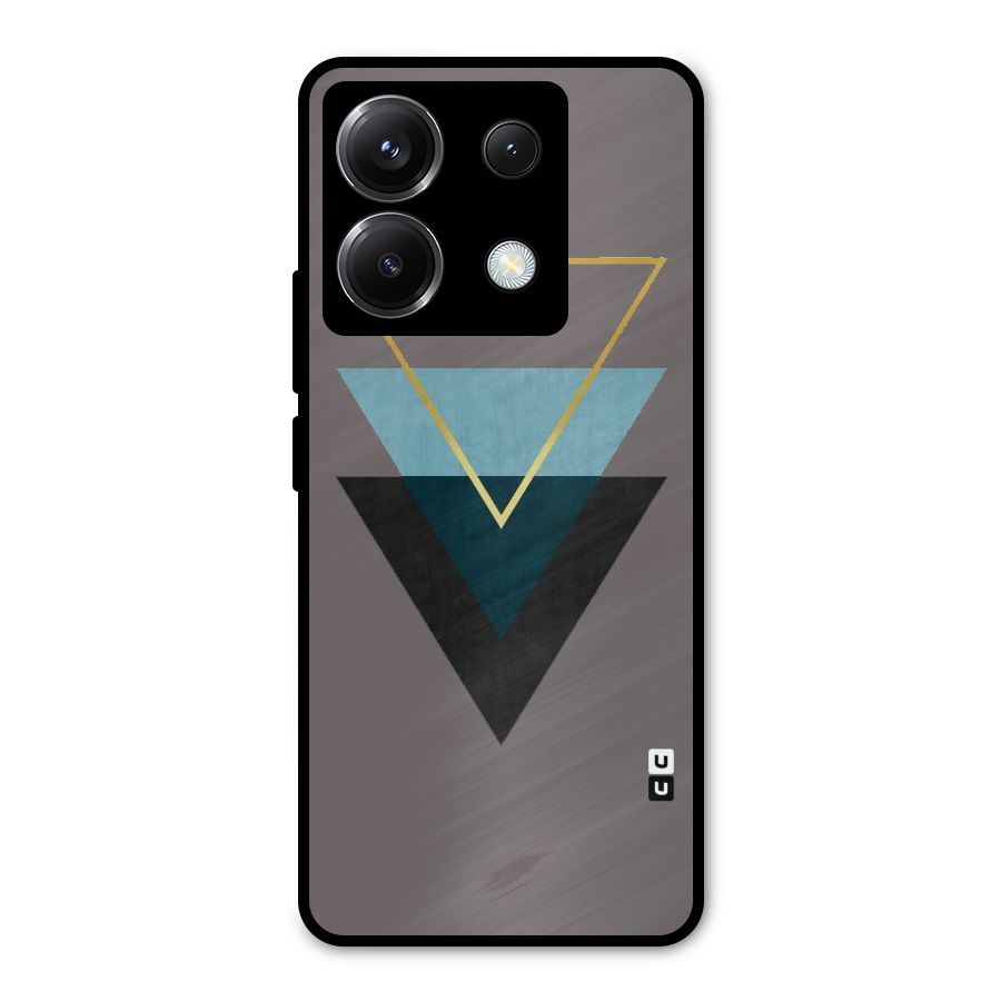 Pastel Triangle Metal Back Case for Poco X6