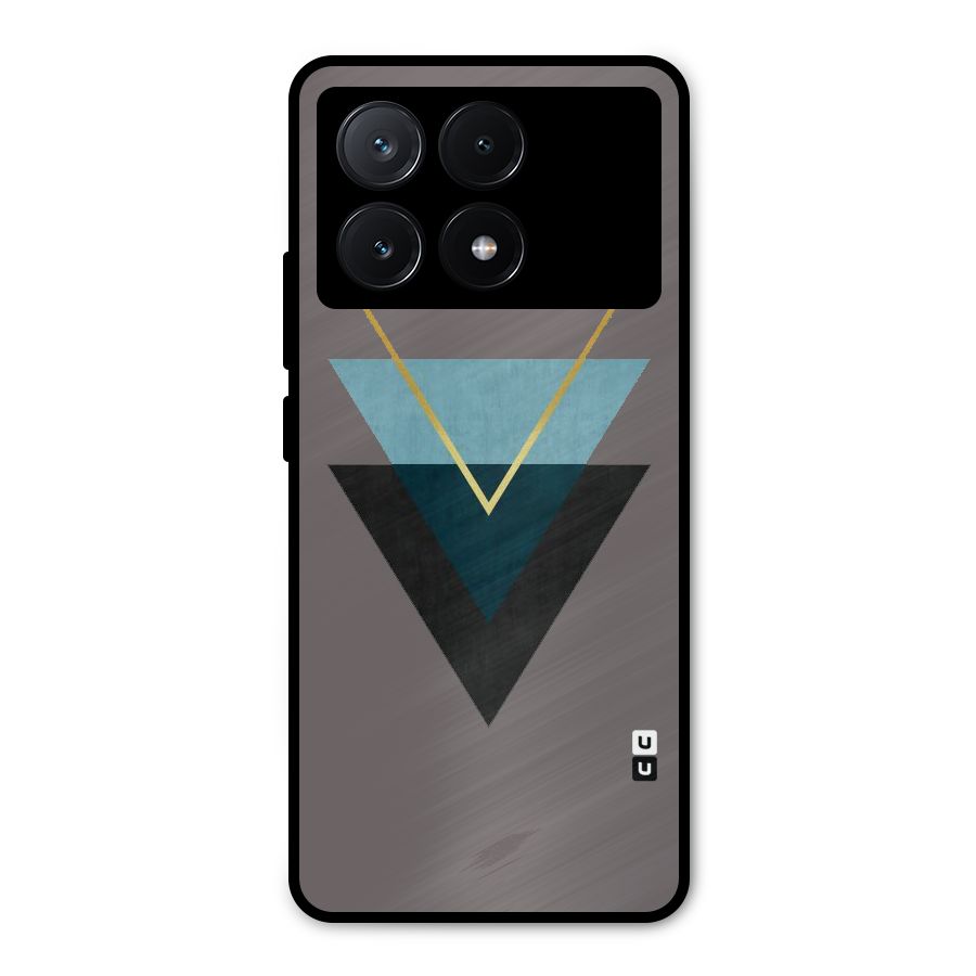 Pastel Triangle Metal Back Case for Poco X6 Pro