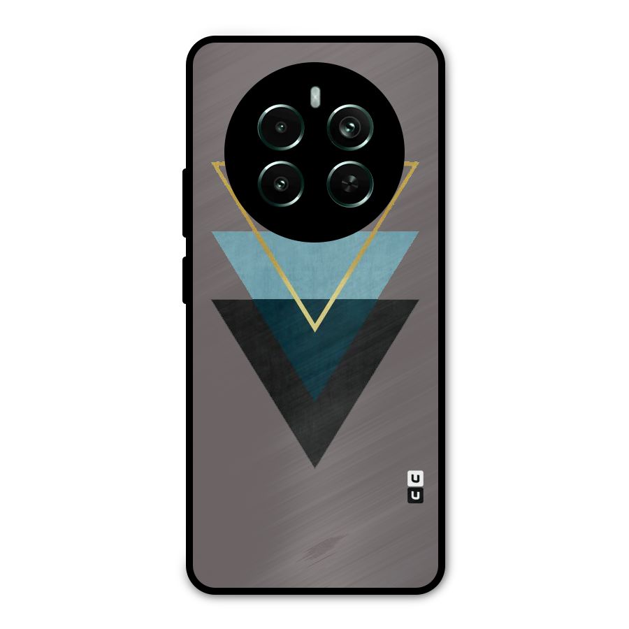 Pastel Triangle Metal Back Case for Realme 12 Pro Plus